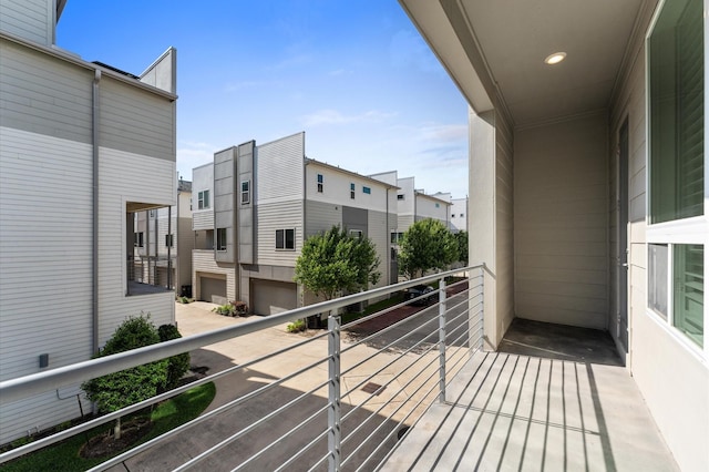 balcony featuring a residential view