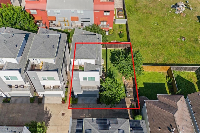 312 Eado Park Cir, Houston, TX 77020 - aerial view of residential area with property boundaries highlighted