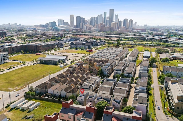 bird's eye view featuring a city view