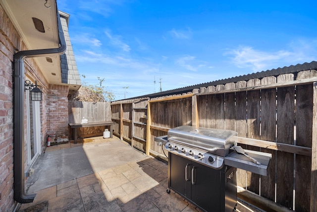 8931 Gaylord St Unit 161, Houston, TX 77024 - view of patio / terrace featuring a fenced backyard and area for grilling