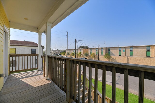deck featuring a residential view