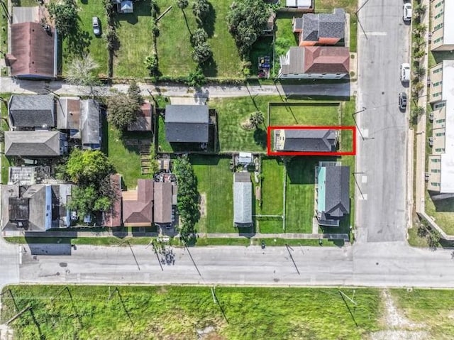 aerial view with a residential view