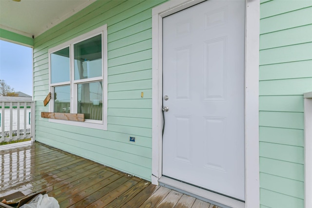 view of doorway to property