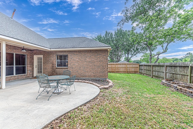 6249 Mallard Dr, Katy, TX 77493 - view of yard featuring a patio area and a fenced backyard