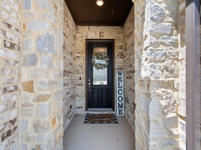 7262 Monarch Dr, Katy, TX 77493 - property entrance with brick siding and stone siding