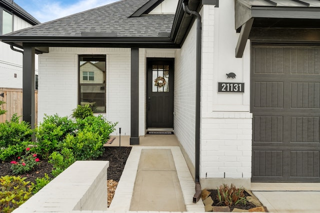 21131 Austin Chalk Dr, Cypress, TX 77433 - entrance to property featuring brick siding, fence, and a shingled roof