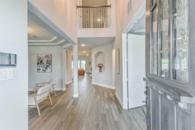 19219 Filly Park Cir, Tomball, TX 77377 - entrance foyer featuring wood finished floors and baseboards