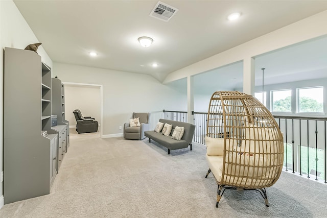 19219 Filly Park Cir, Tomball, TX 77377 - living area featuring light colored carpet and recessed lighting