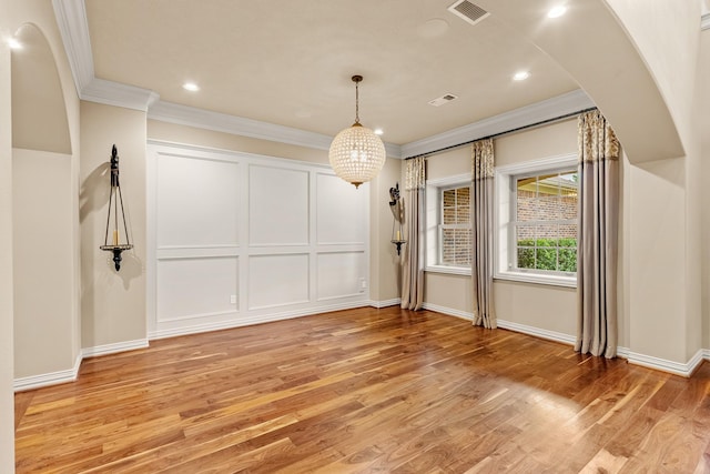 28002 Whispering Maple Way, Spring, TX 77386 - unfurnished dining area with ornamental molding, light wood-type flooring, baseboards, and recessed lighting