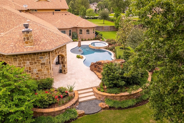 28002 Whispering Maple Way, Spring, TX 77386 - view of swimming pool with a patio and a pool with connected hot tub