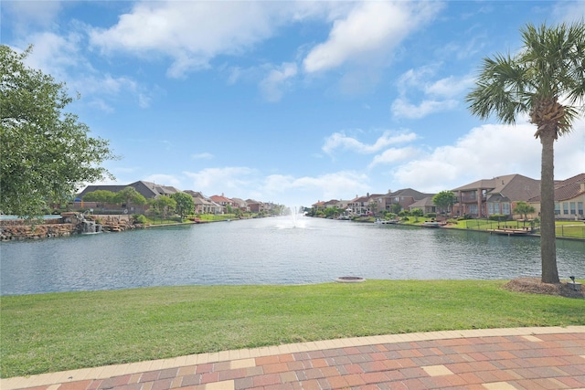 water view featuring a residential view