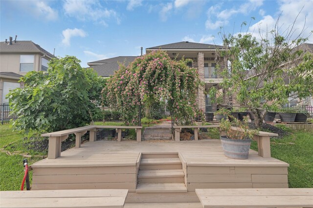 17922 Harbour Bridge Point Dr, Cypress, TX 77429 - deck with stairs
