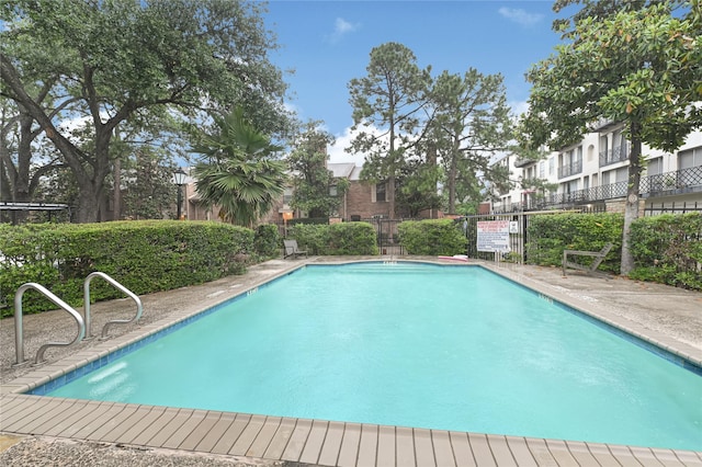 pool with fence