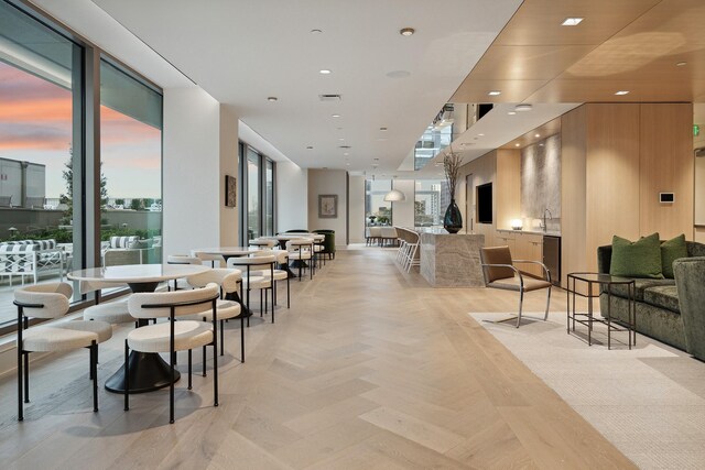 lobby with a sink