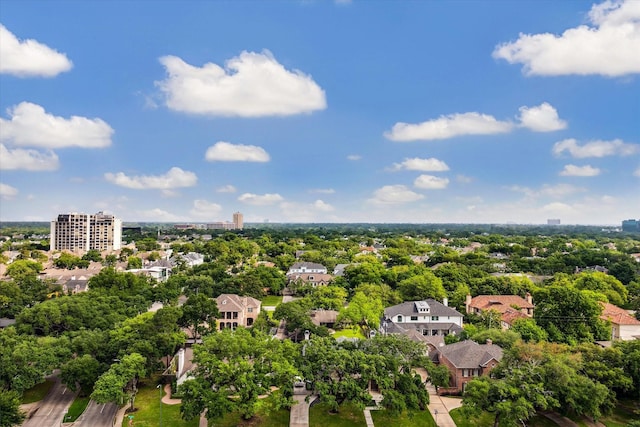 bird's eye view featuring a view of city