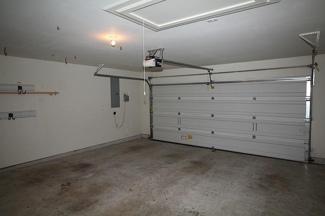 garage featuring electric panel
