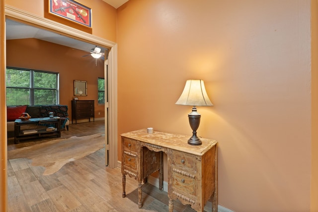 25672 Magnolia Pines Dr, Magnolia, TX 77355 - hall featuring wood finished floors and baseboards