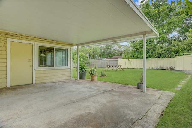 view of patio / terrace featuring a fenced backyard