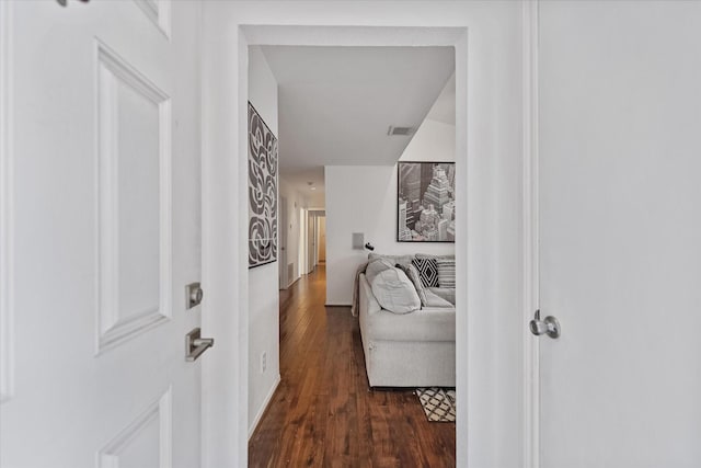 1201 Bering Dr Unit 28, Houston, TX 77057 - hall with visible vents and dark wood-style flooring