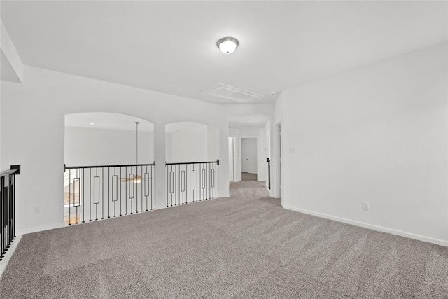 3220 Bello Green Ln, Katy, TX 77493 - empty room featuring attic access, carpet floors, and baseboards