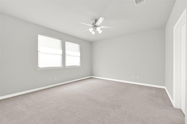 269 Bay Oaks Dr, La Porte, TX 77571 - empty room featuring carpet, visible vents, baseboards, and ceiling fan