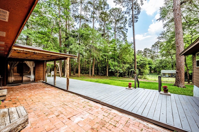 view of patio / terrace with a deck