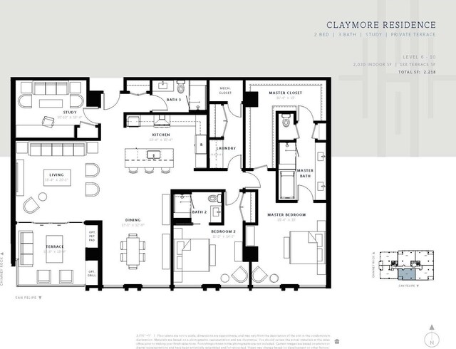5656 San Felipe St Unit 603, Houston, TX 77056 - plan
