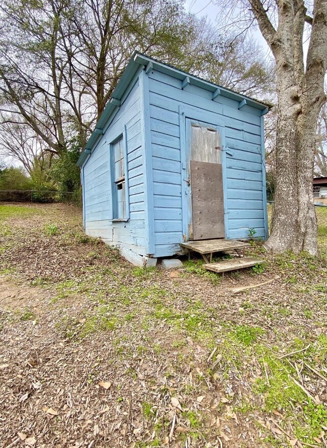 view of shed