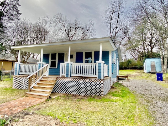 bungalow-style house with a porch