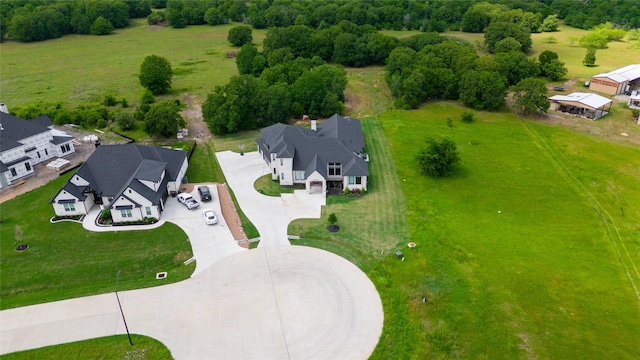 aerial view with a residential view