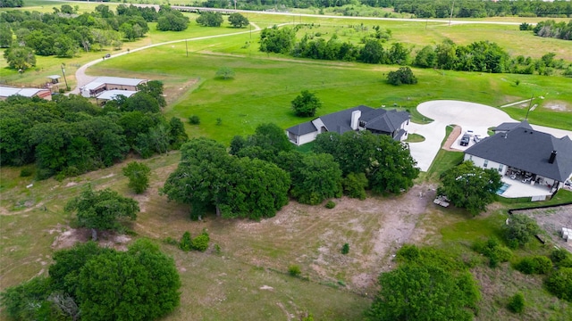 aerial view featuring a rural view