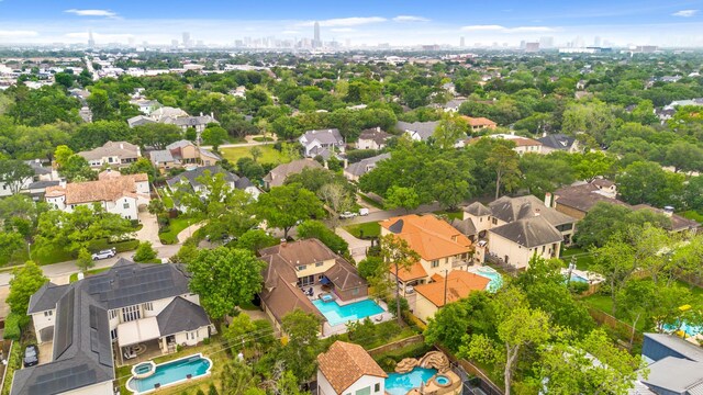 bird's eye view with a residential view and a view of city