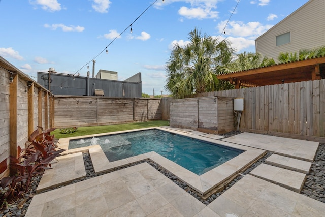 5212 Lillian St, Houston, TX 77007 - view of pool with a patio area and a fenced backyard