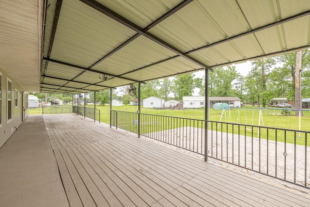 5003 Lord Rd, Crosby, TX 77532 - deck with a lawn and fence