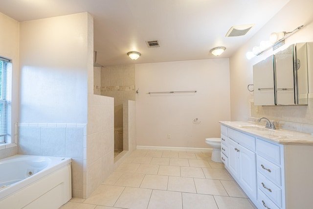 5003 Lord Rd, Crosby, TX 77532 - full bathroom with a wealth of natural light, a walk in shower, vanity, and visible vents