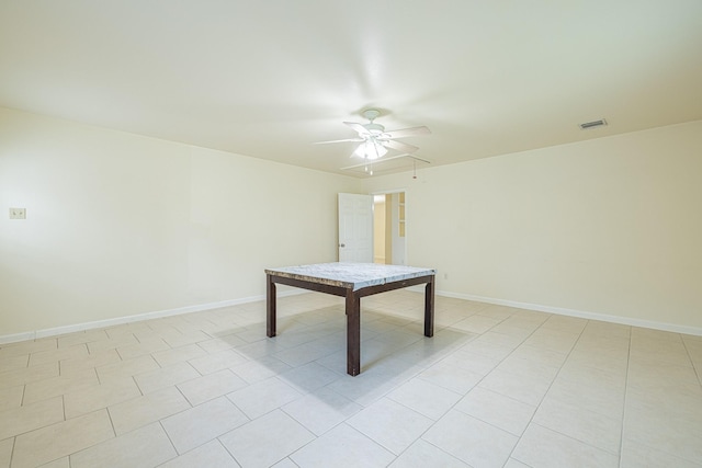 5003 Lord Rd, Crosby, TX 77532 - rec room with visible vents, a ceiling fan, and baseboards