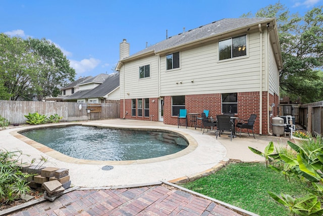 15242 Shapiro Springs Ln, Houston, TX 77095 - view of pool featuring a patio and a fenced backyard
