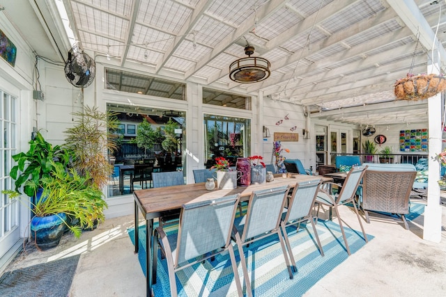 view of patio featuring outdoor dining space