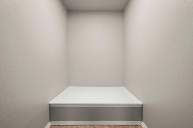 interior space with carpet and baseboards