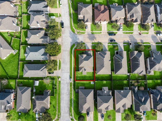 drone / aerial view with a residential view