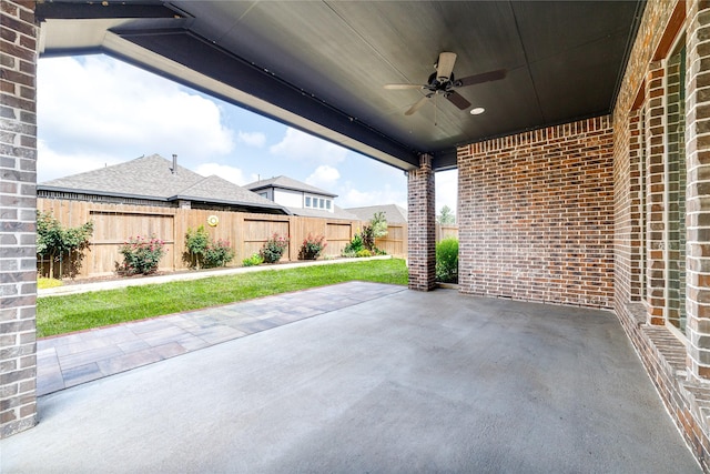 10419 Rigel Ridge Way, Richmond, TX 77406 - view of patio / terrace featuring ceiling fan