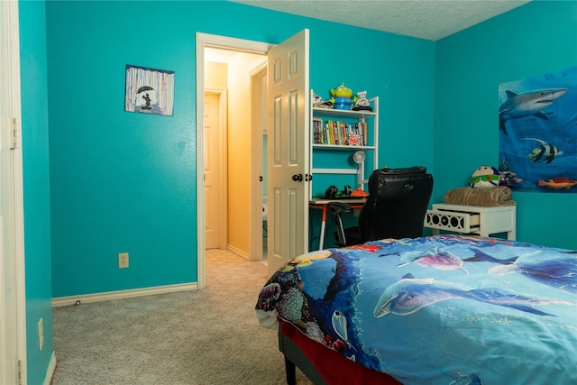 13710 Casaba Ct, Cypress, TX 77429 - bedroom with a textured ceiling, carpet flooring, and baseboards