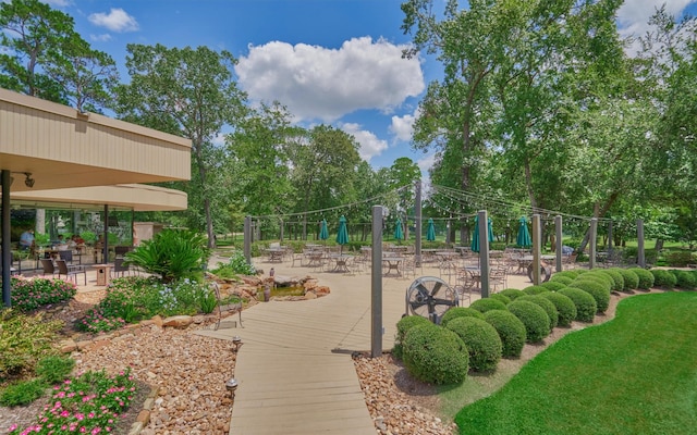 view of home's community featuring a patio