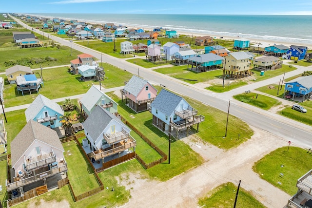 bird's eye view with a water view and a residential view
