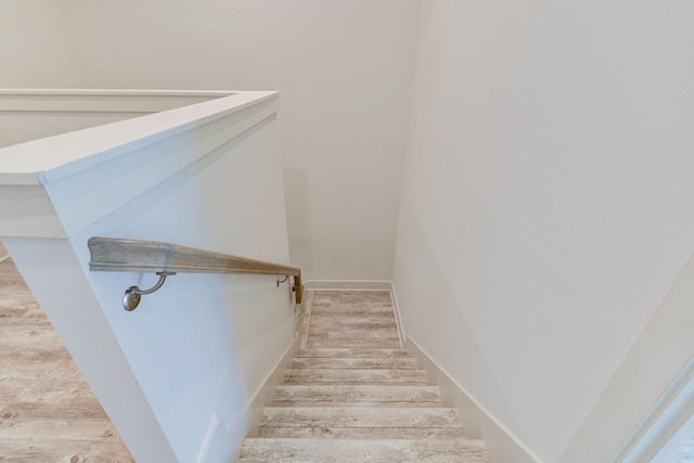 2718 Oakwood Crest Ln, Houston, TX 77018 - staircase with wood finished floors
