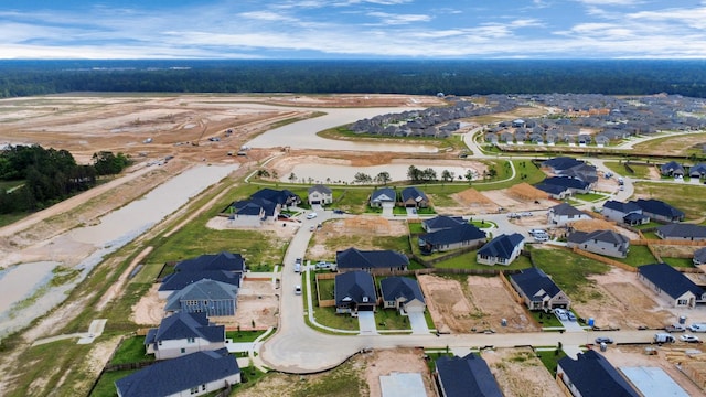 bird's eye view with a residential view