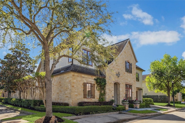 view of front of property with stone siding