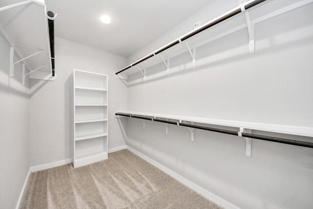 walk in closet featuring carpet