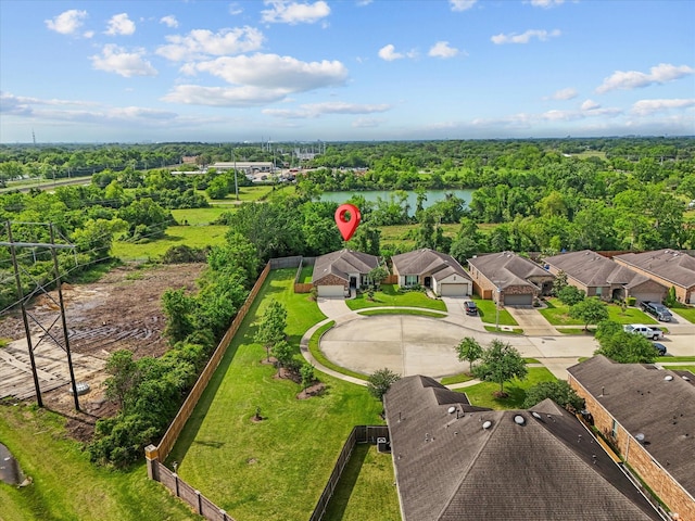 651 Tenuta Ln, League City, TX 77573 - bird's eye view with a water view and a residential view