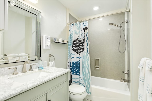29 Clara Barton Ln, Galveston, TX 77551 - full bath featuring vanity, shower / bathtub combination with curtain, and toilet